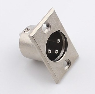 3芯卡侬座 卡侬座公 长方形公3芯卡侬座 j3f座 三芯卡农金属方座