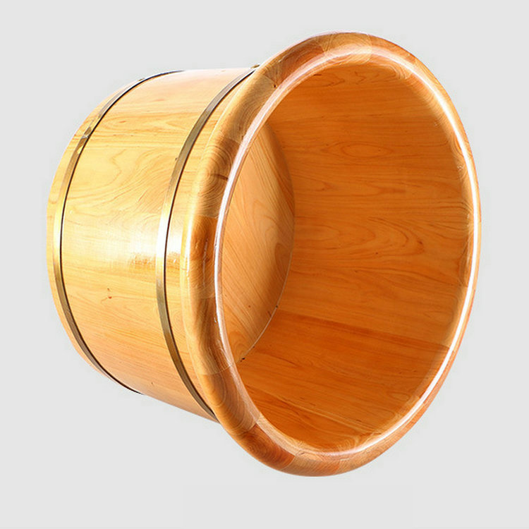 26cm高实木洗脚盆 香柏木足浴盆木质 无结加厚泡脚木桶批发-阿里巴巴