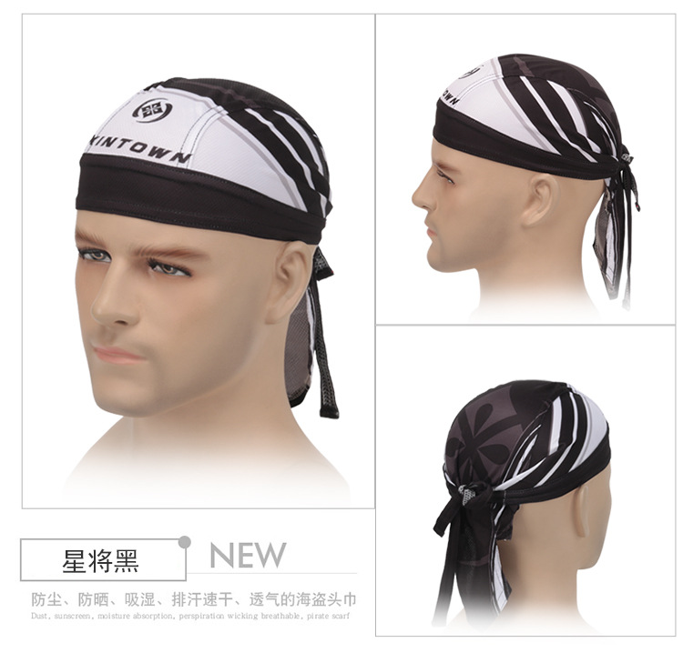 xintown炎骑红海盗帽骑行户外运动海盗头巾山地公路自行车运动帽