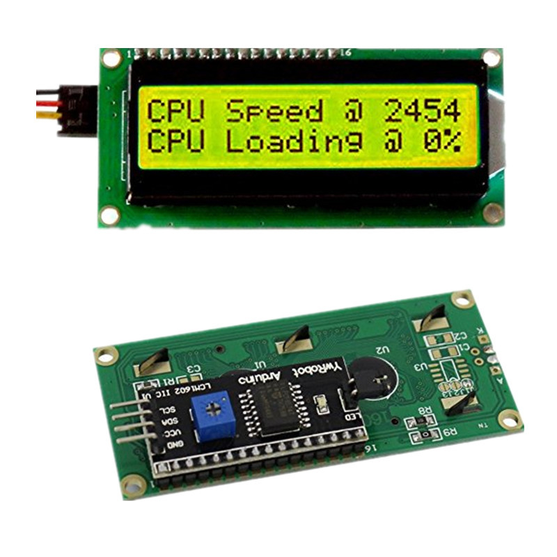 1602a 黄绿屏 iic/i2c 电平转换模块 lcd1602 i2c 模块