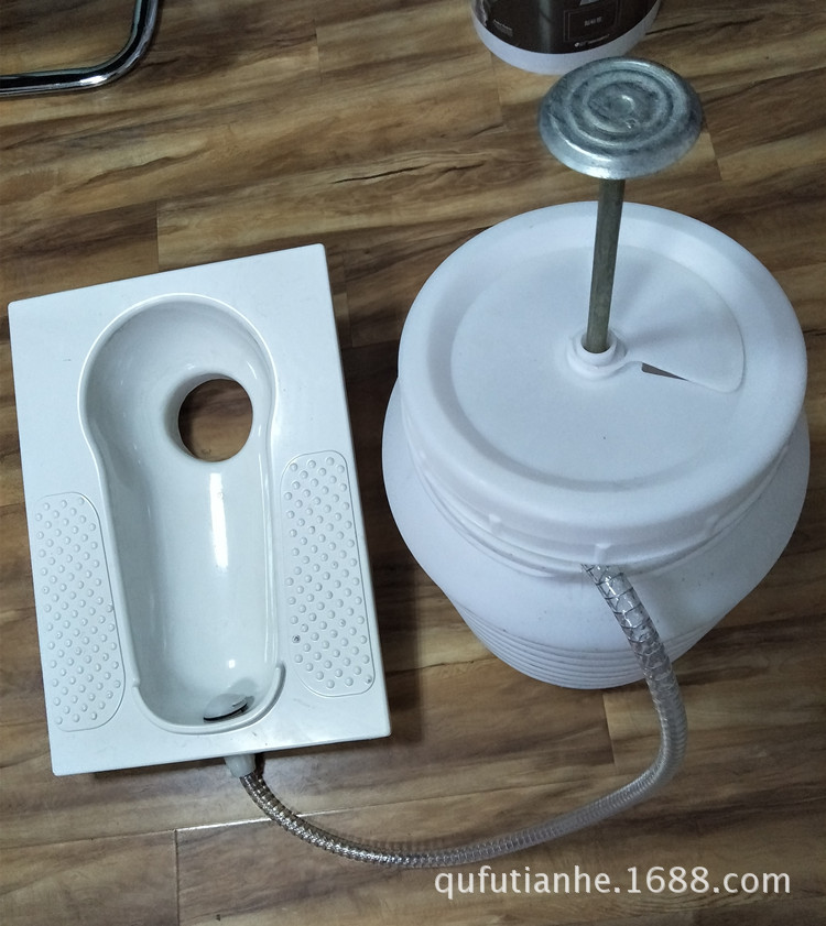 衡水厕改用冲厕器 pvc压力泵户厕改造压力冲水桶pe脚踩冲厕桶