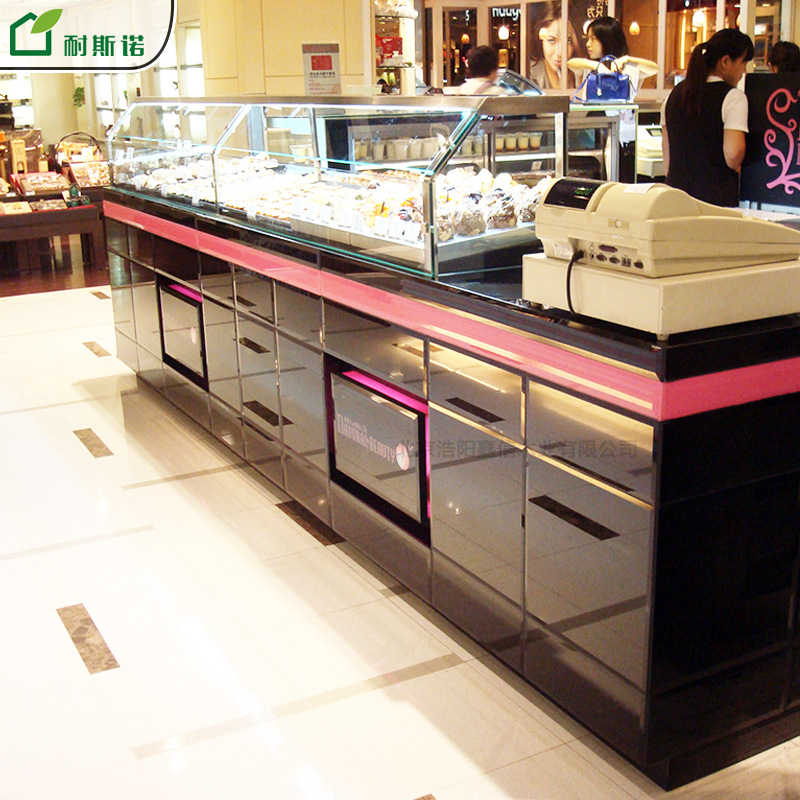 厂家直销定制餐厅售卖台烤漆面玻璃保温箱吧台柜食堂饮食店餐台