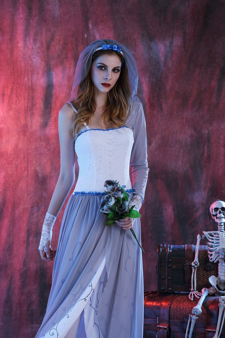 万圣节服装 鬼新娘女僵尸吸血鬼cosplay角色扮演 游戏制服演出服