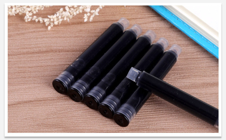 六品堂墨囊学生用钢笔 非碳素墨水钢笔可换黑色墨胆 30支通用笔囊