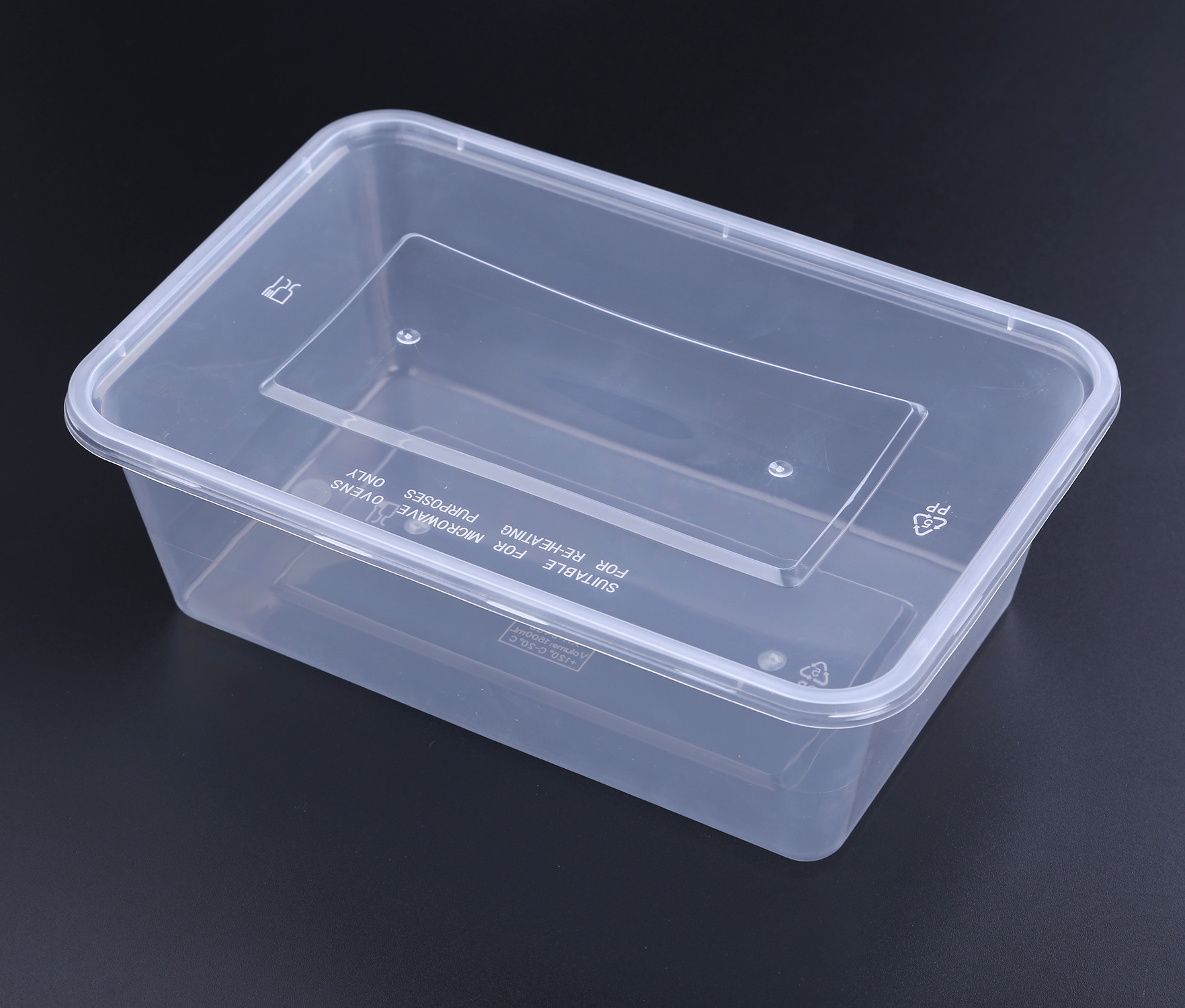 高档一次性1500ml外卖打包饭盒 厂家直销大号加厚打包盒