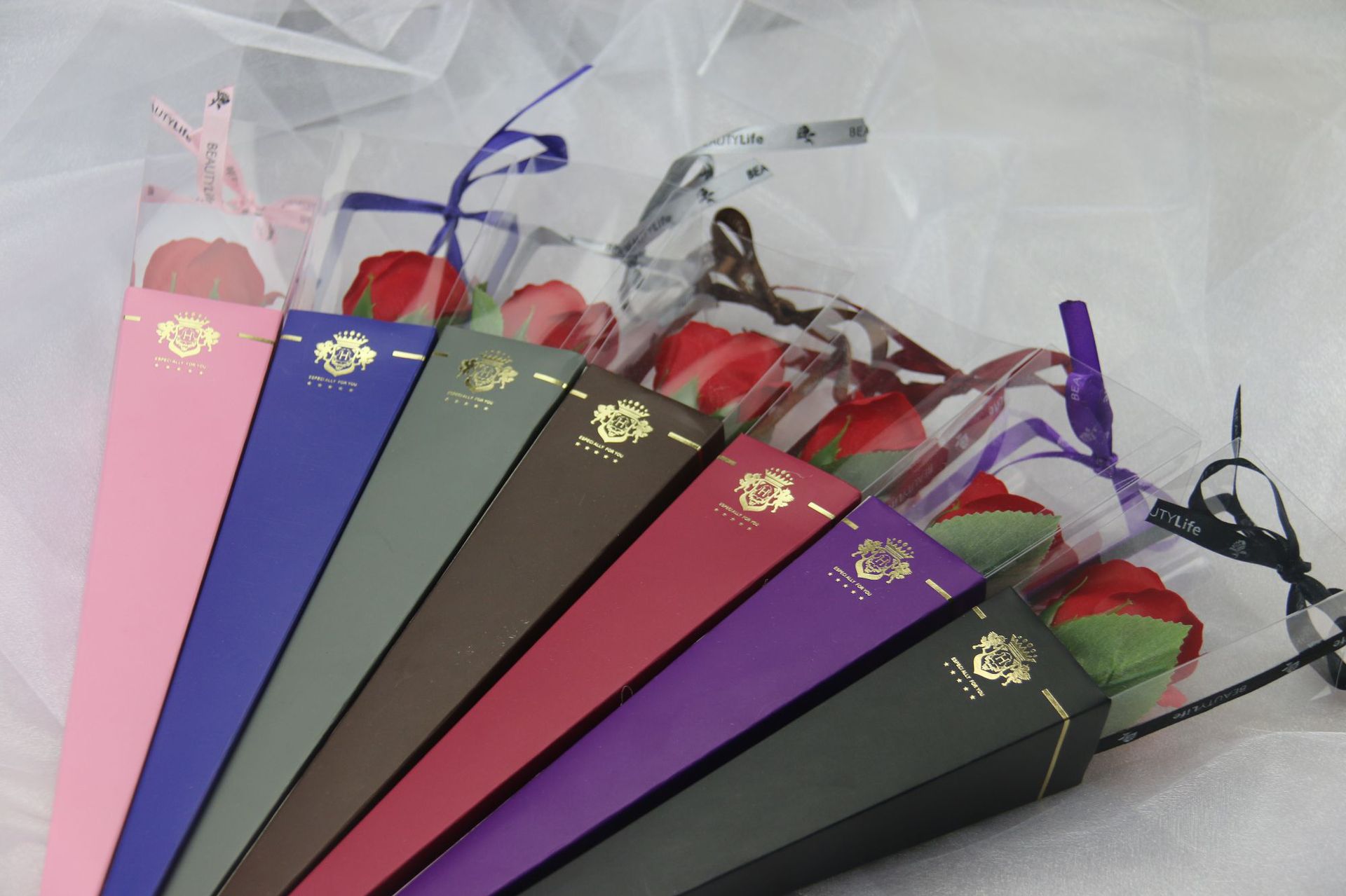 教师节520高档单支玫瑰花礼盒 单支鲜花包装盒单支鲜花盒批发