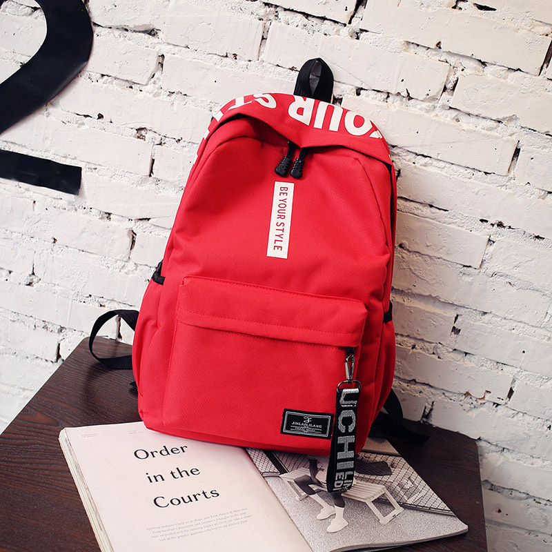 Korean Style Campus Student Schoolbag Junior High School Student Canvas Backpack Fashion Trendy Travel Backpack