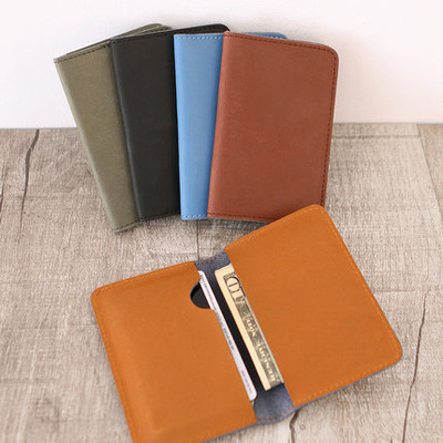 超薄对开卡包真皮卡包短款钱夹简约商务多功能迷你潮广州工厂定制