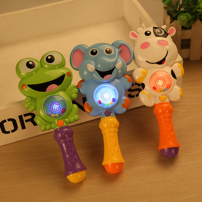 新款卡通音乐棒儿童摇摇乐发光音乐益智摇铃儿童早教玩具直销
