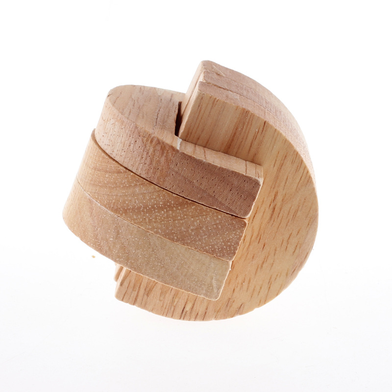 橡胶木环环相扣木制益智孔明锁鲁班锁解锁解环休闲玩具