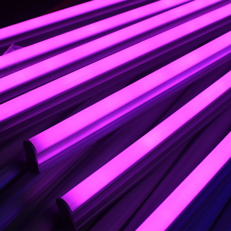 ledt8一体分体日光灯红绿蓝黄粉红彩色灯1.2米18w厂家直销