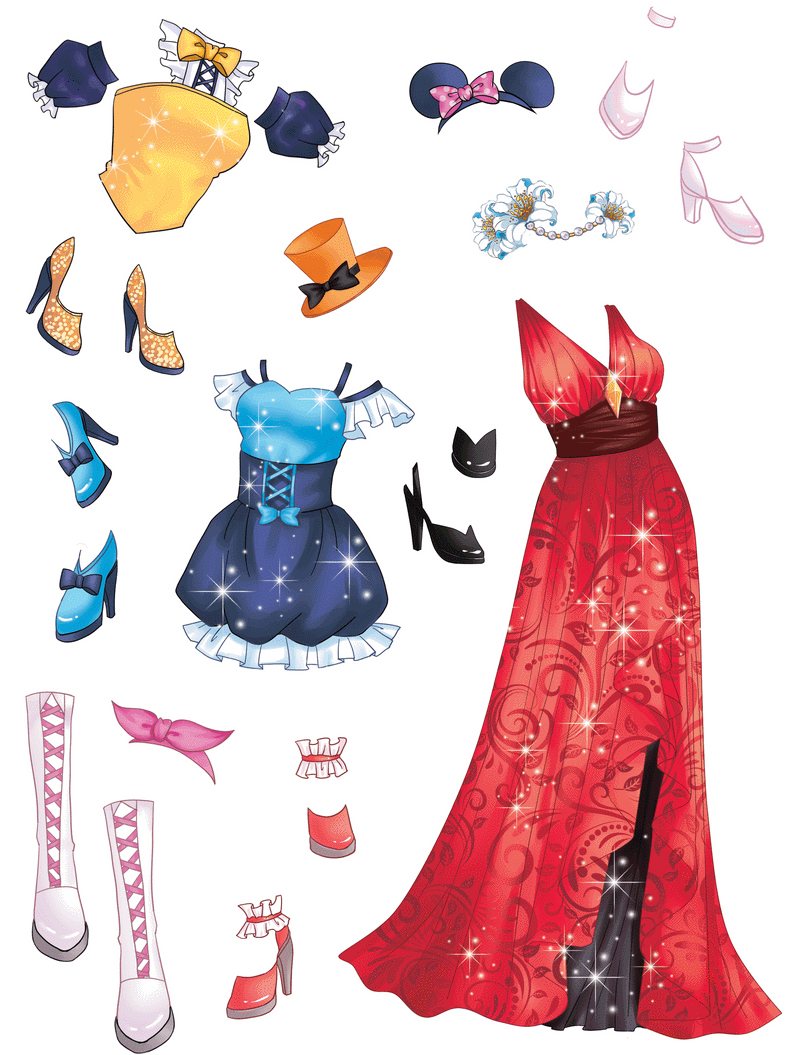 正版 公主换装贴纸《巧克力糖果公主》批发摆地摊公主女孩贴画书