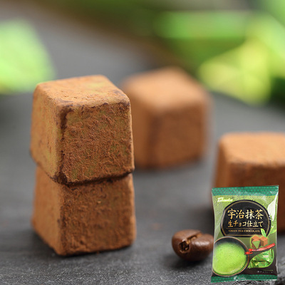 日本进口食品 高冈宇治抹茶味生巧克力休闲零食巧克力98g
