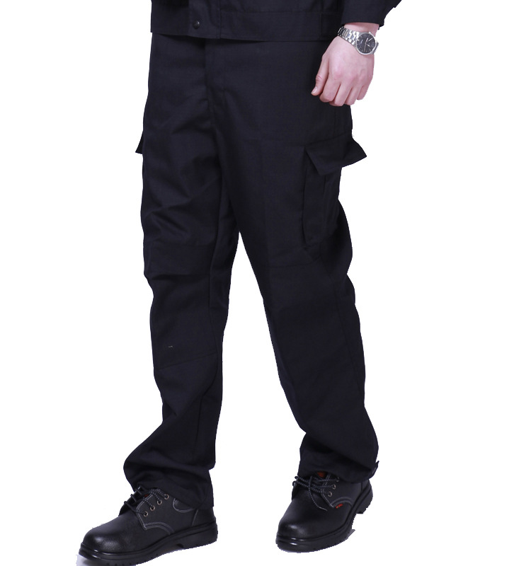 耐磨工作裤男保安服裤子 汽修劳保裤黑色作训服工裤长裤多口袋