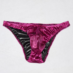 男式情趣内裤 男情趣内衣透明丁字裤男士蓝色性感三角内裤4035
