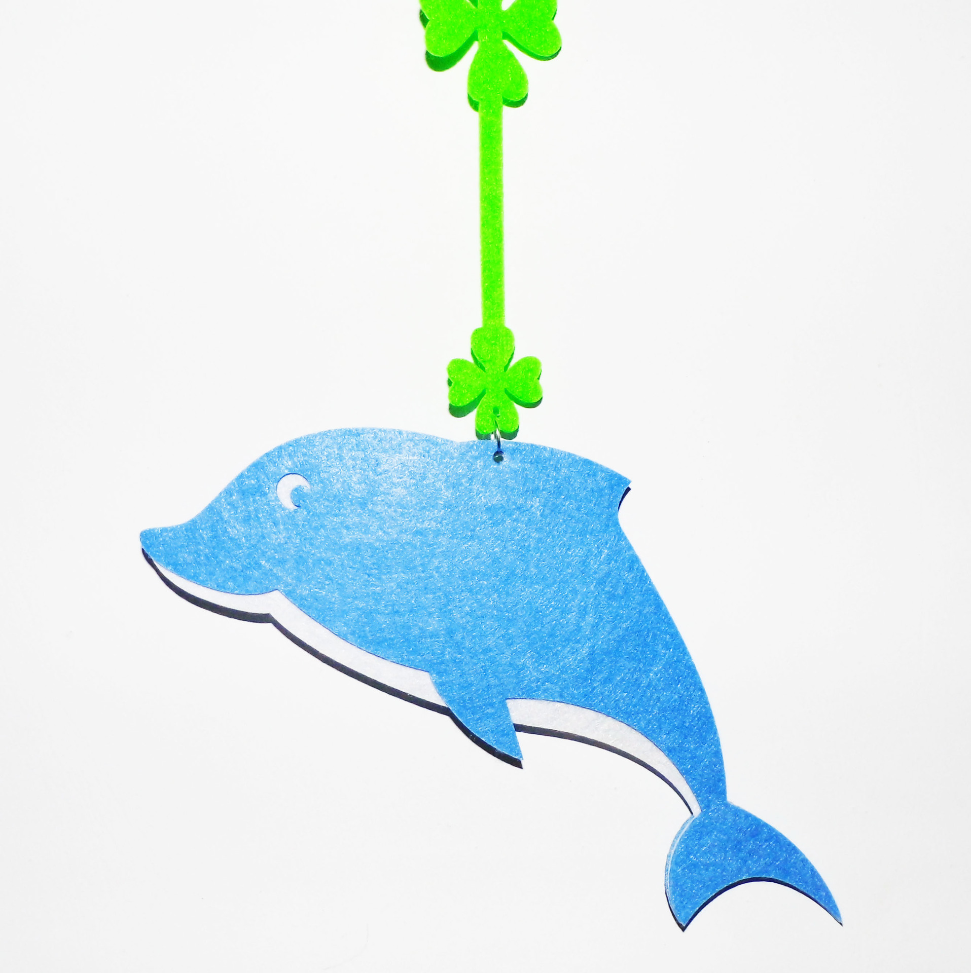 商场走廊空中幼儿园鱼吊饰创意夏季海洋装饰品卡通双面海豚挂饰