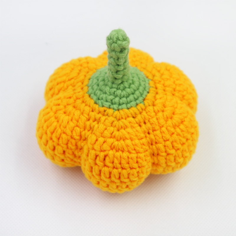 纯手工环保毛线钩织南瓜摆件家居摆设汽车摆件挂件儿童玩偶g31