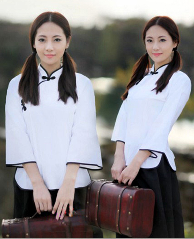 民族风五四青年毕业季服装复古舞台文艺半身套裙民国时期女学生装