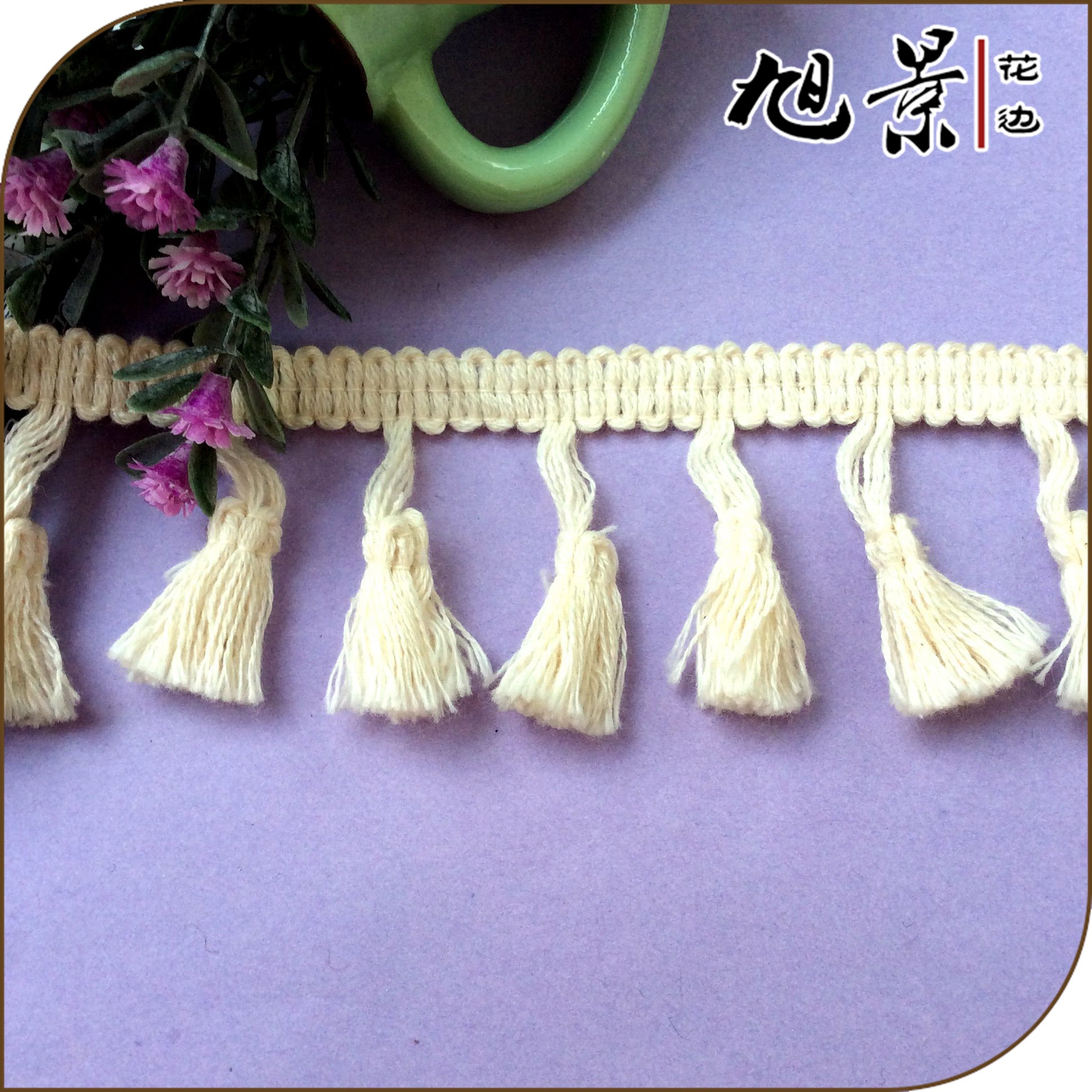 各种排须定制沙发靠垫辅料白色灯笼穗流苏订做 钩编吊坠排须花边