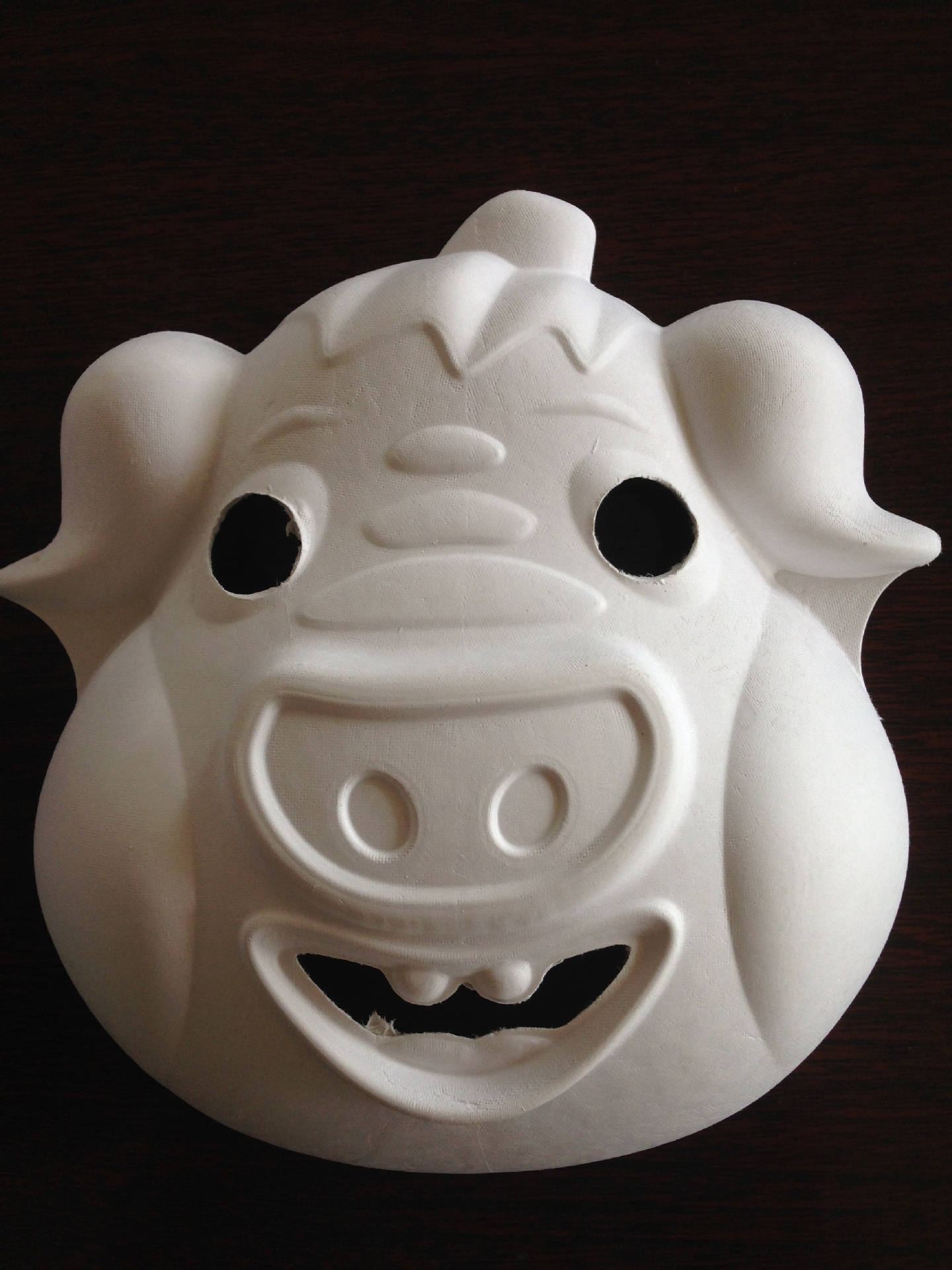 儿童diy涂鸦填色纸浆面具 幼教绘画环保白胚面具 卡通图案面具