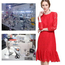 中女装生产蕾丝连衣裙加工包工包料生产加工看图打版淘宝订单