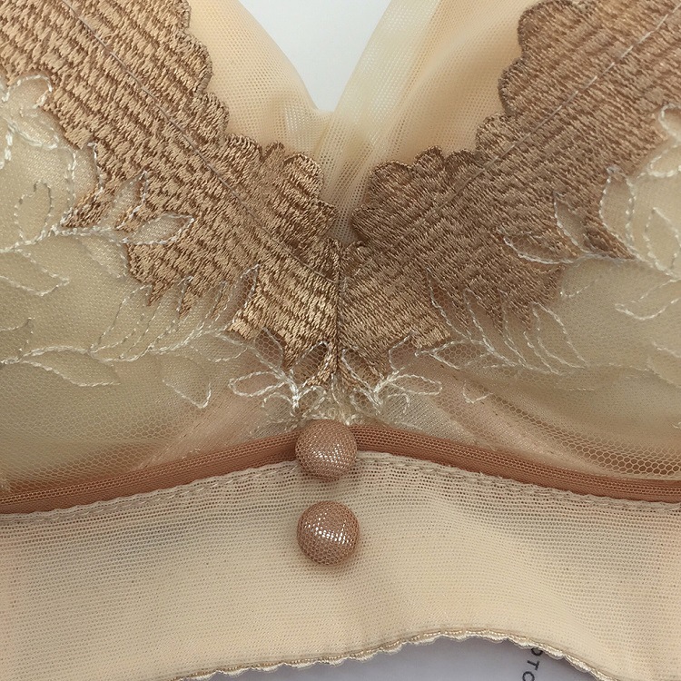 2018新款无钢圈文胸女士聚拢内衣刺绣高档调整型胸罩批发一件代发