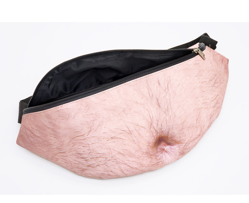 厂家直供创意个性肚腩腰包 防骚扰仿真啤酒肚腰包运动肚皮包