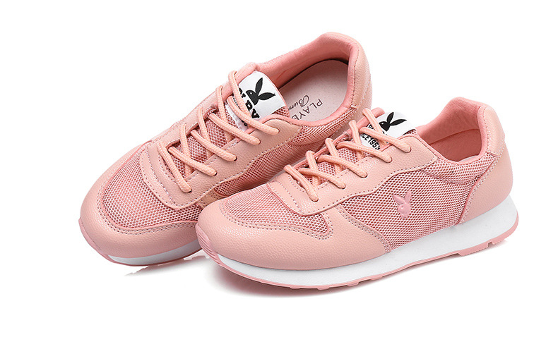 花花公子女鞋白色运动鞋女夏季新款2017百搭韩版休闲跑步透气网鞋