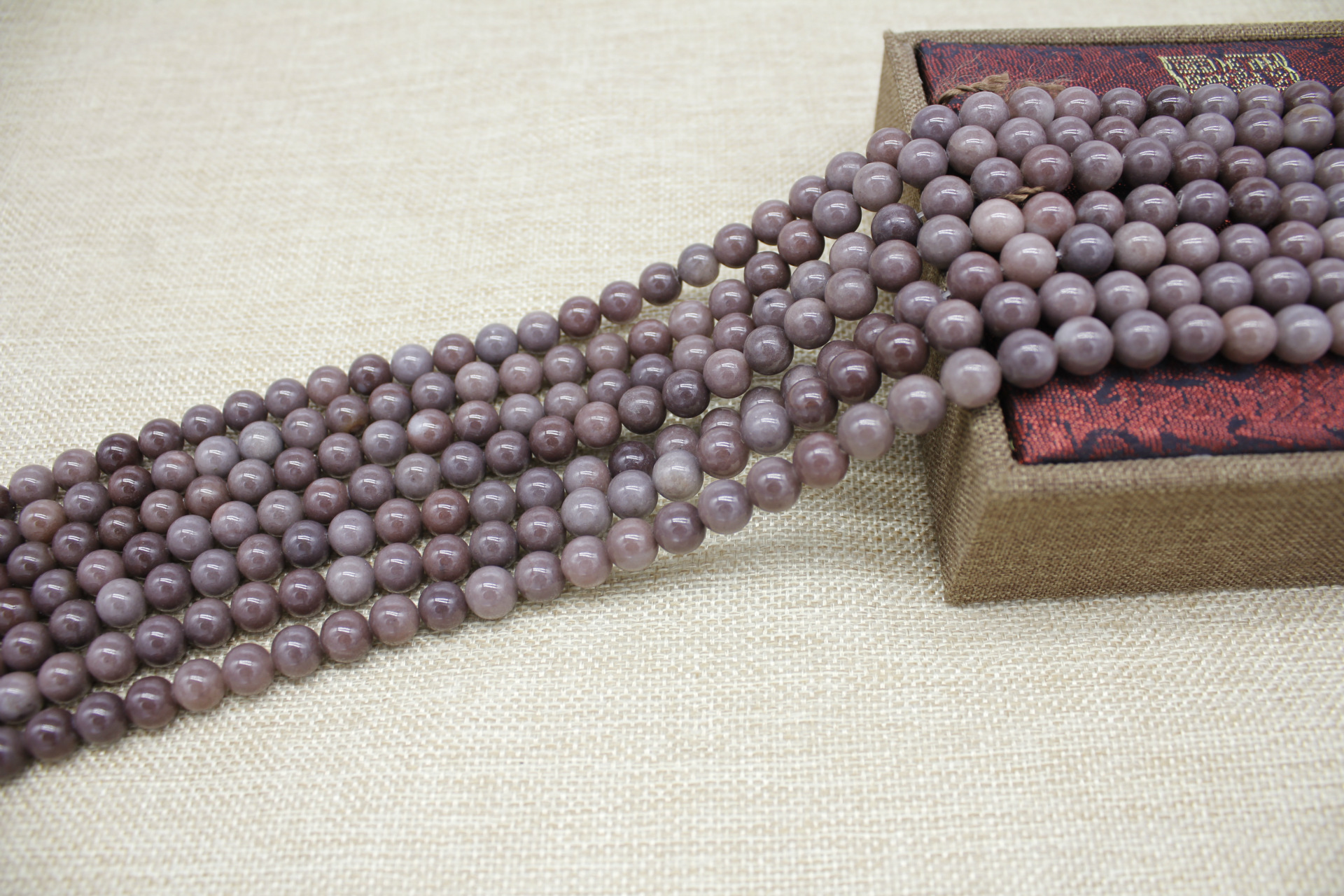 金鹏程 天然紫东陵东陵玉散珠圆珠半成品 diy饰品配件批发