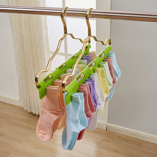 厂家直销塑料晾袜夹多功能懒人袜子夹防风防滑两用夹子毛巾夹