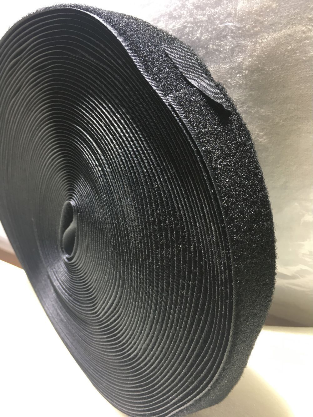 现货供应尼龙毛面粘扣带 厂家供应黑色强力粘带家纺魔术贴批发