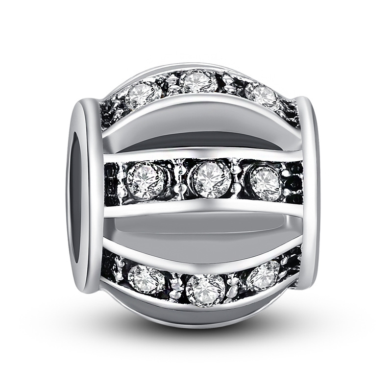 欧美饰品镂空镶钻大孔珠diy手工串珠精品散珠belawang