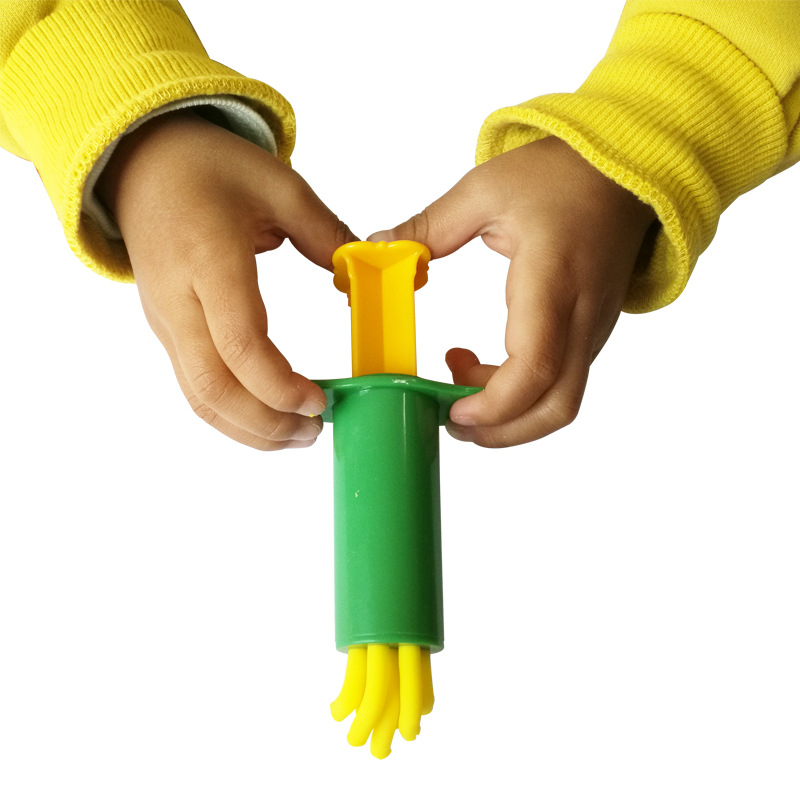 美劳压面条玩具儿童手工粘土塑形制作材料橡皮泥制作工具针筒