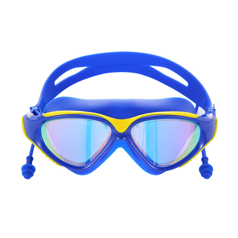 成人游泳镜高清防雾泳镜超大框硅胶电镀平光镜游泳眼镜男女通用