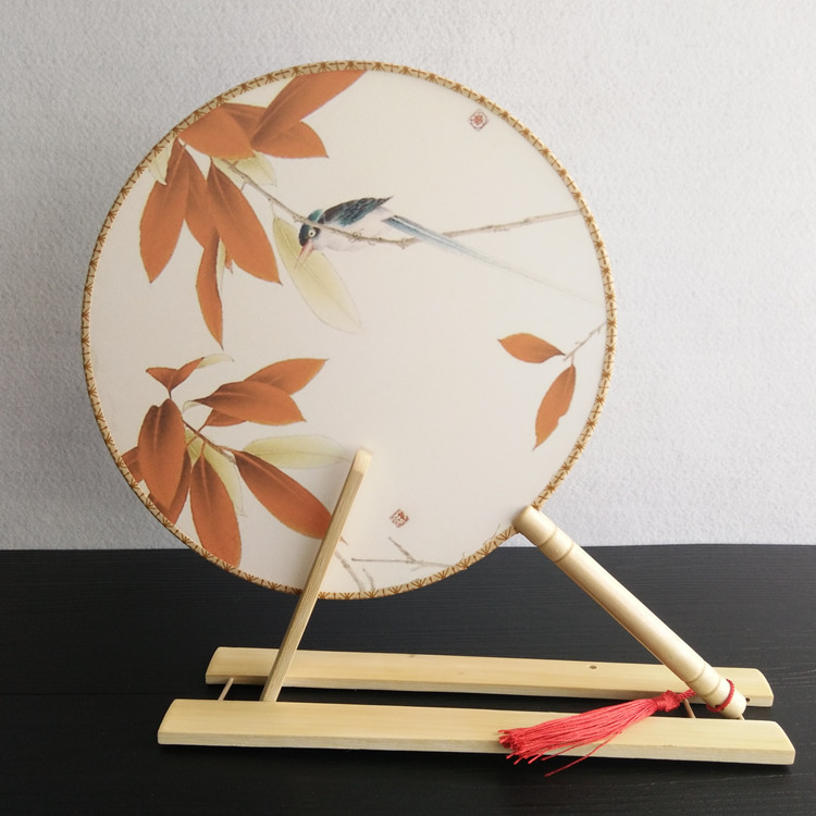 厂家直销 单面绢布宫扇 古典女式舞蹈扇子 精品礼品团扇