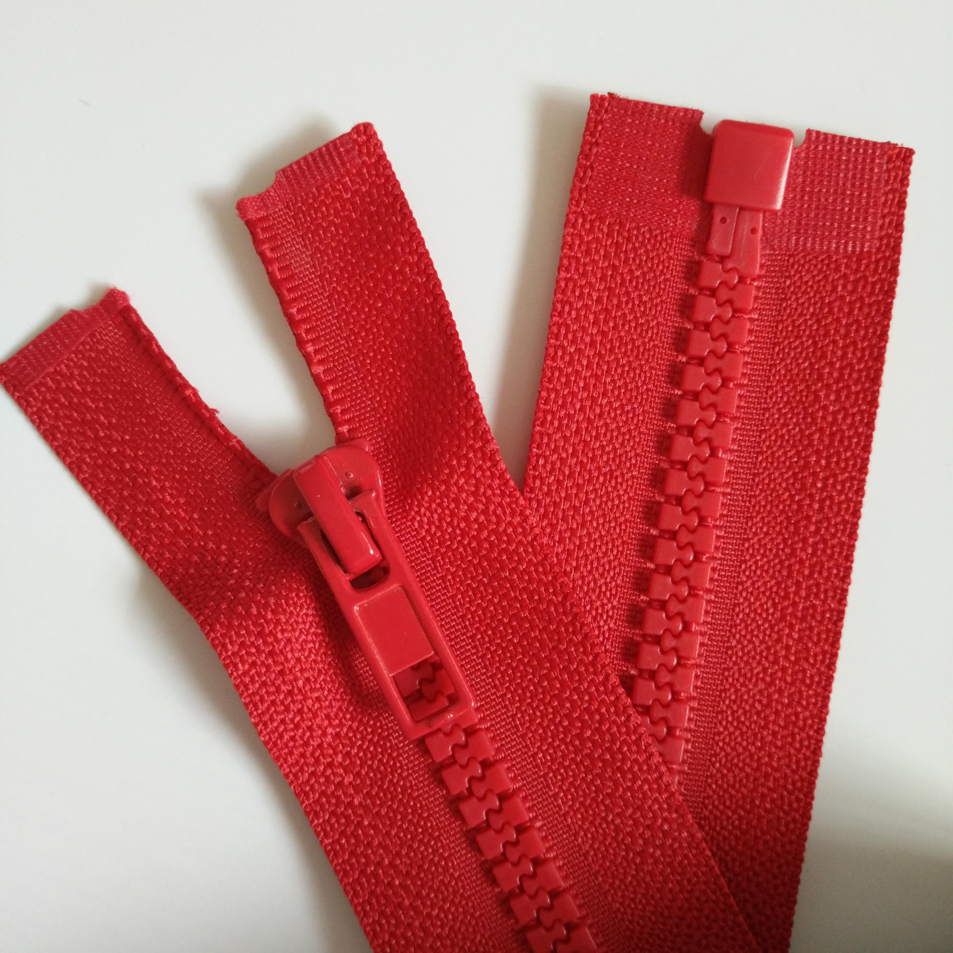 批发5号树脂拉链开尾胶牙粗齿硬料现货60cm 羽绒服工作服外套拉链