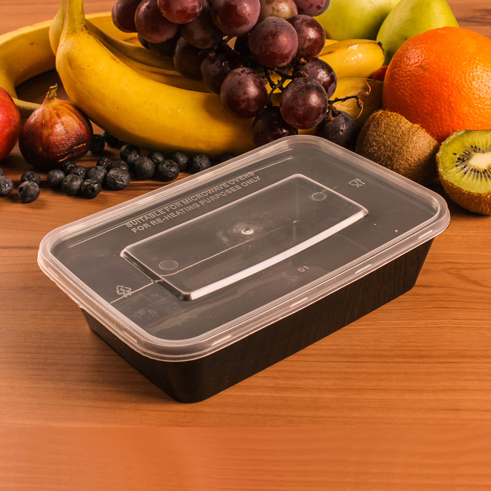 一次性打包盒 热销长方形透明餐盒外卖盒500ml