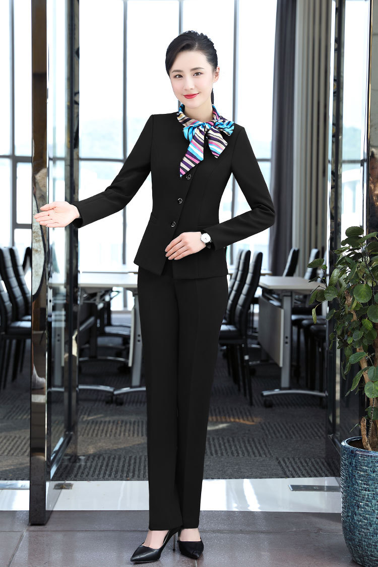 移动公司工作服女制服营业员酒店秋冬装领班前台收银餐厅职业装