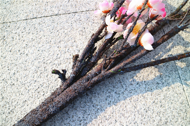 厂家批发 大枝 腊梅仿真花 落地 高枝 干枝梅花 居家假花装饰