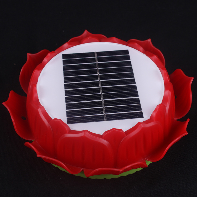 莲花太阳能念佛机户外红色莲花播经机佛教唱佛机地藏经大悲心经