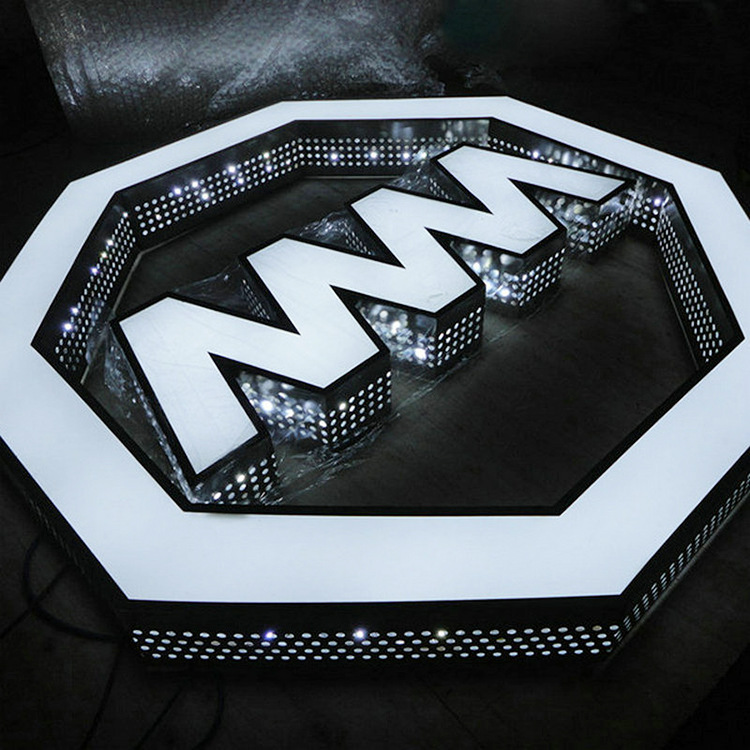 不锈钢亚克力侧发光字侧漏光精品字 led不锈钢树脂迷你发光字