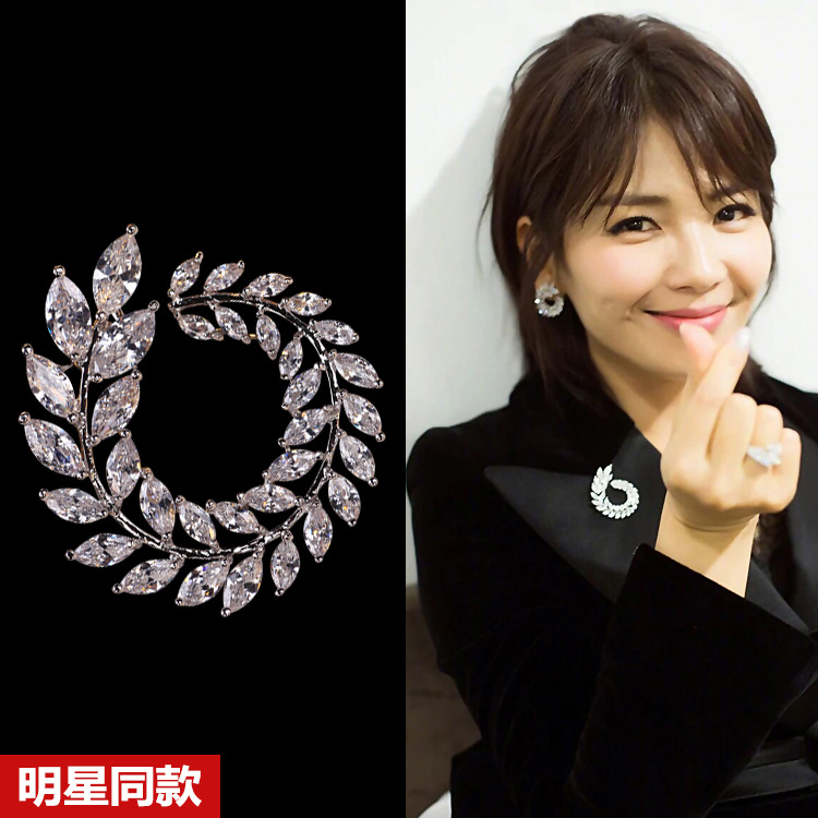 厂家直供明星同款刘涛胸花朵配饰外套百搭别针韩国奢华大气胸针女