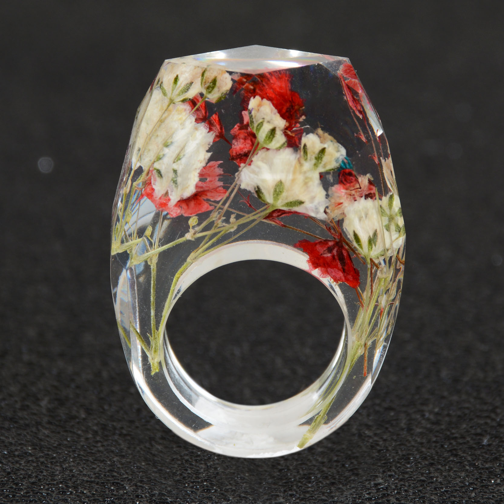 2018外贸新款干花树脂戒指 森系小清新diy手工干花滴胶戒指ng0139