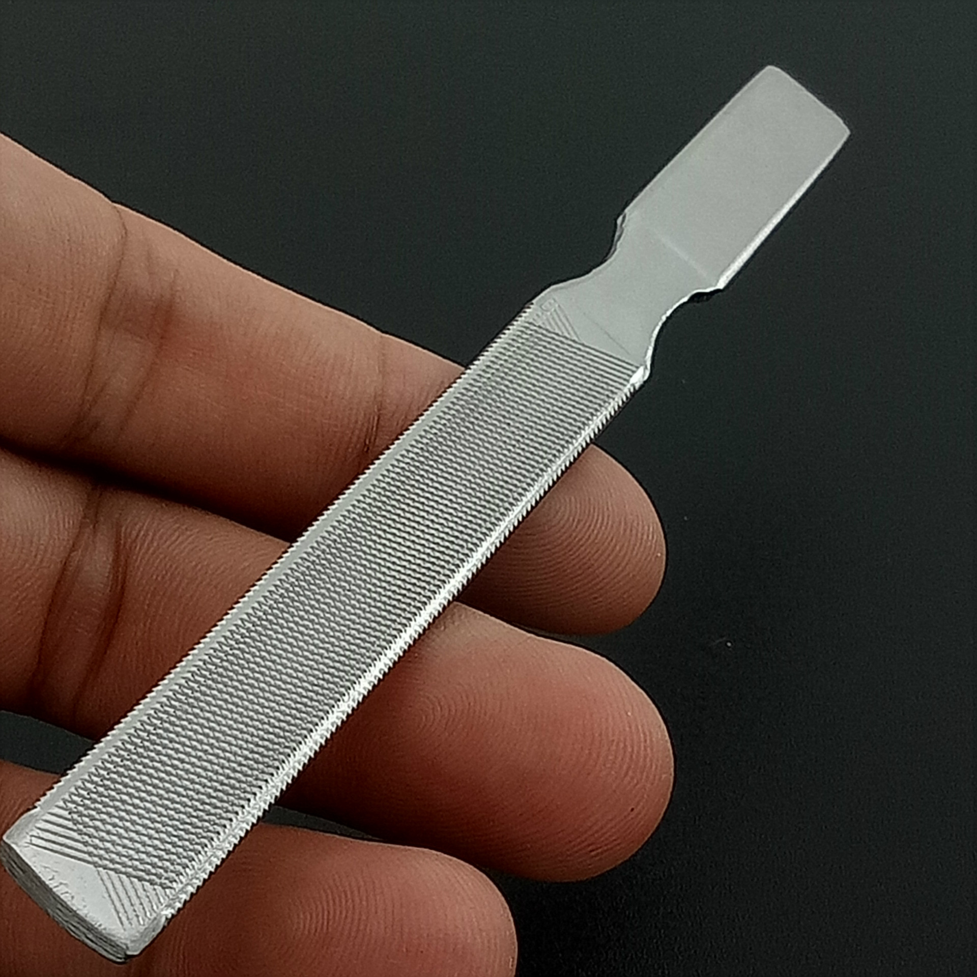 厂家直销美甲优质不锈钢指甲锉 双面修甲锉刀 指甲护理推刮刀