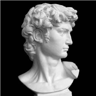 美术用品 石膏像 大卫石膏像 h67cm 石膏头像 石膏教具 石膏雕塑