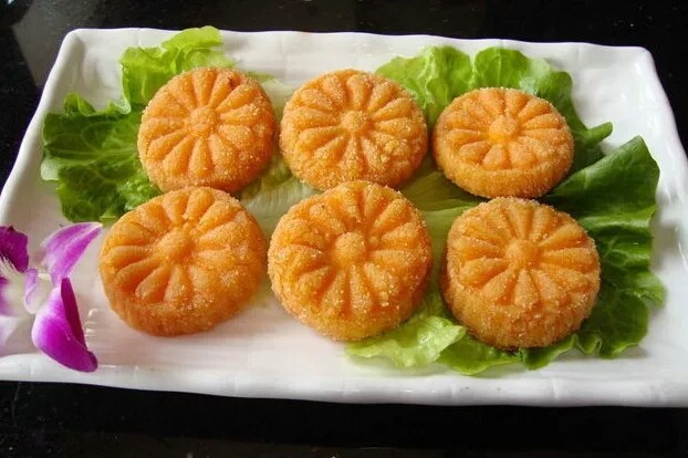 阿诺南瓜饼 星级酒店油炸点心 美味速冻面点小吃192个整箱不包邮