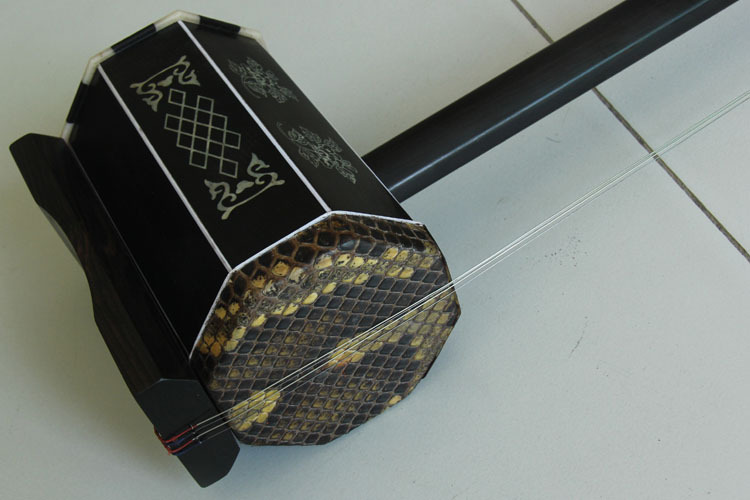 中音四胡 黑檀木骨雕银丝中音四胡 民族拉弦乐器 蒙古四胡 衡乐