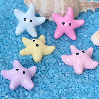 可爱小海星地中海摆件 海洋造景多肉花插 苔藓微景观diy饰品配件