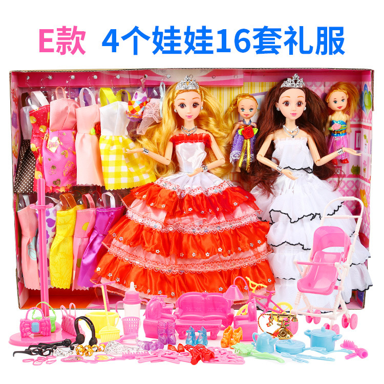 New Dress-up Gift Box Barbie Doll Set Wedding Doll Girls Playing House Toy Birthday Gift