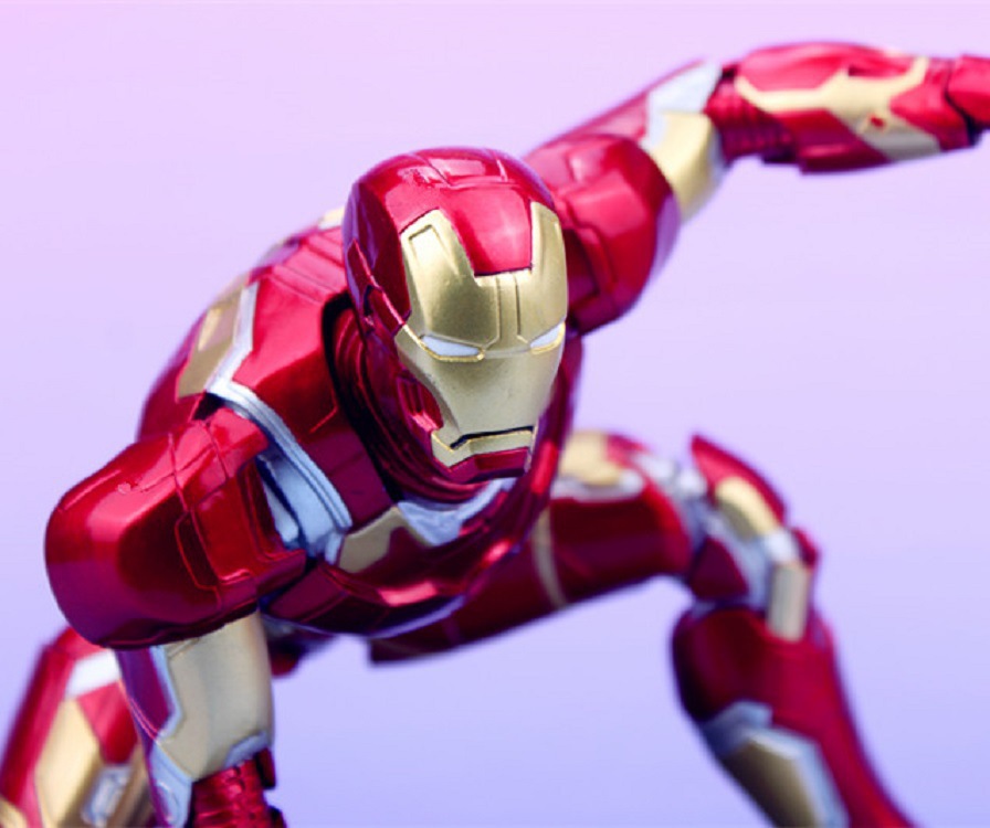 动漫 复仇者联盟 钢铁侠跪姿mk43 iron man 托尼 钢铁侠手办模型